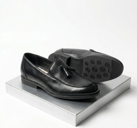 Men’s Black Tassel Loafers – Formal Dress Shoes